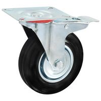 Rodas giratórias com travões duplos 4 pcs 125 mm