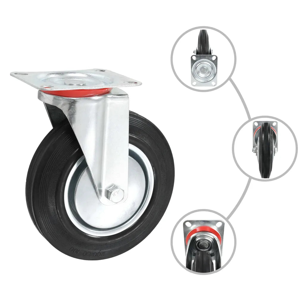 Rodas giratórias 4 pcs 200 mm