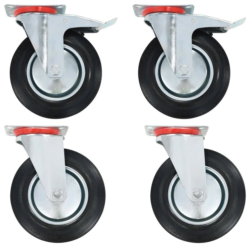Rodas giratórias 4 pcs 200 mm
