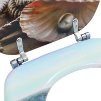 Assento de sanita com tampa MDF design conchas