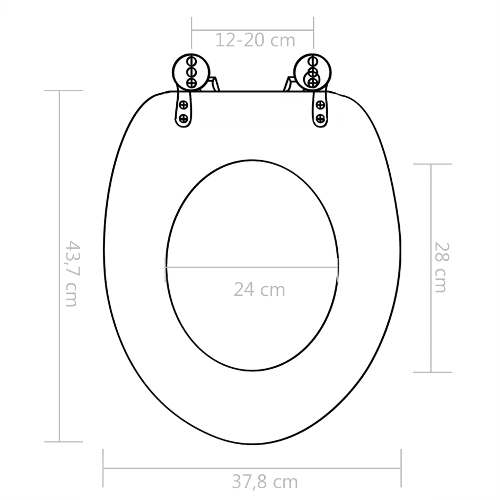 Assento de sanita com tampa MDF design conchas