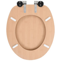 Assento de sanita com tampa de fecho suave MDF design bambu