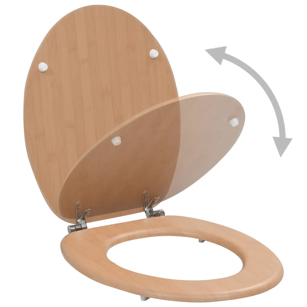 Assento de sanita com tampa MDF design bambu