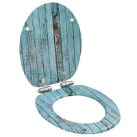 Assento sanita c/ tampa de fecho suave MDF design madeira velha