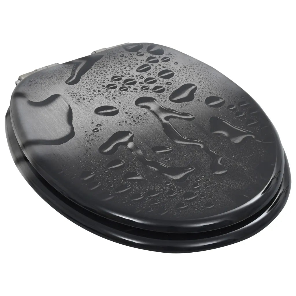 Assento sanita c/ tampa de fecho suave MDF design gotas de água