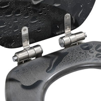 Assento sanita c/ tampa de fecho suave MDF design gotas de água