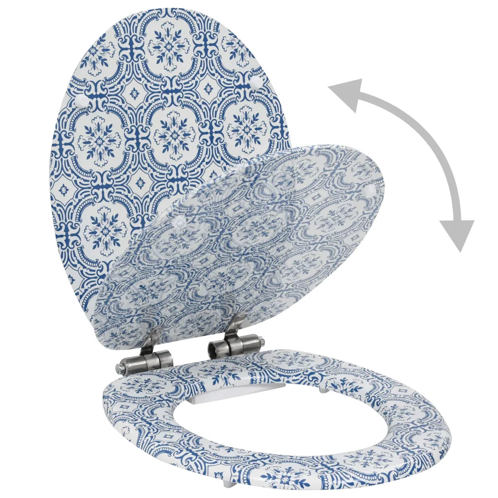 Assento de sanita com tampa de fecho suave MDF design porcelana