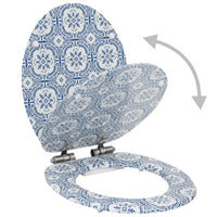 Assento de sanita com tampa de fecho suave MDF design porcelana