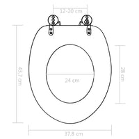 Assento de sanita com tampa de fecho suave MDF design porcelana