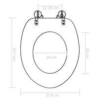 Assento de sanita com tampa de fecho suave MDF design de seixos