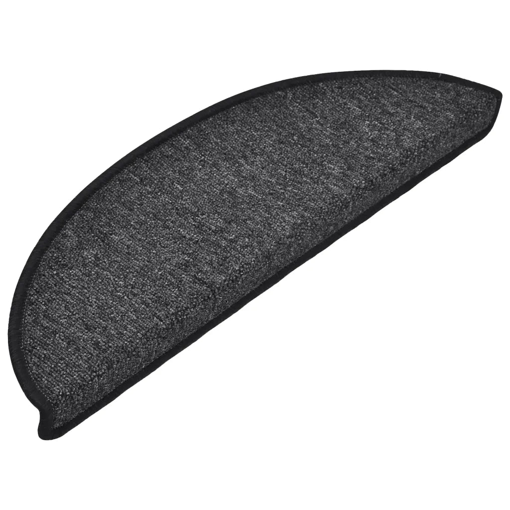 Tapetes de escada 15 peças 56x17x3 cm  semicircular