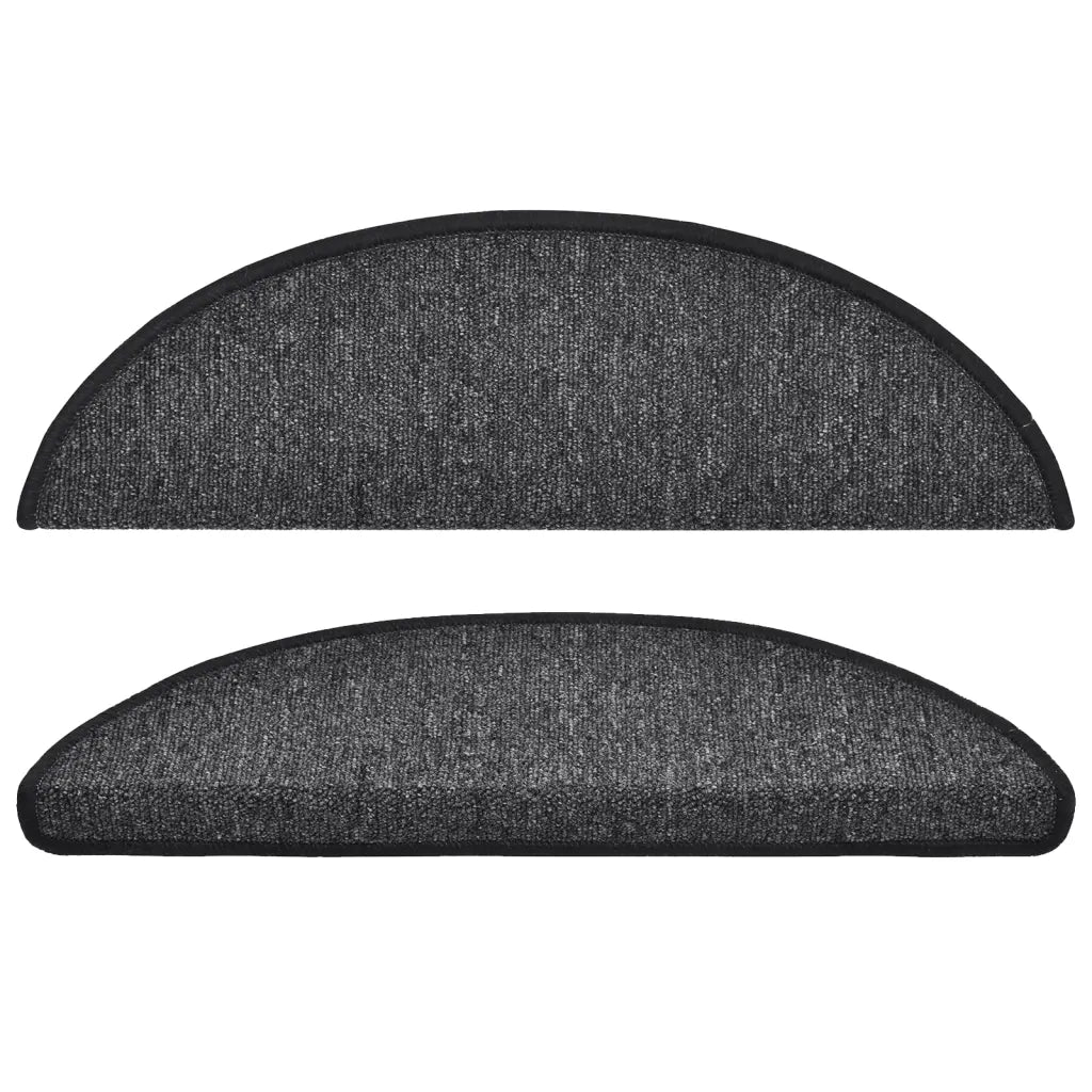 Tapetes de escada 15 peças 56x17x3 cm  semicircular