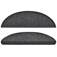 Tapetes de escada 15 peças 56x17x3 cm  semicircular