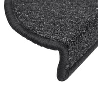 Tapetes de escada 15 peças 56x17x3 cm  semicircular