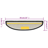 Tapetes de escada 15 peças 56x17x3 cm  semicircular