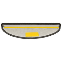 Tapetes de escada 15 peças 56x17x3 cm cinza escuro semicircular