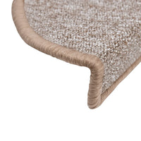 Tapetes de escada 15 peças 56x17x3 cm  claro semicircular