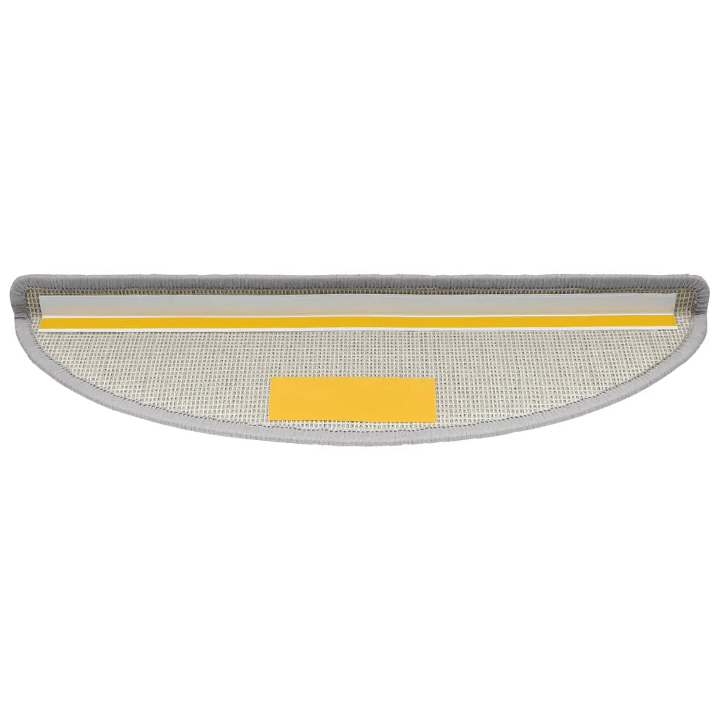 Tapetes de escada 15 pcs 56x17x3 cm cinzento claro