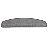Tapetes de escada 15 peças 65x24x4 cm cinza escuro semicircular grande