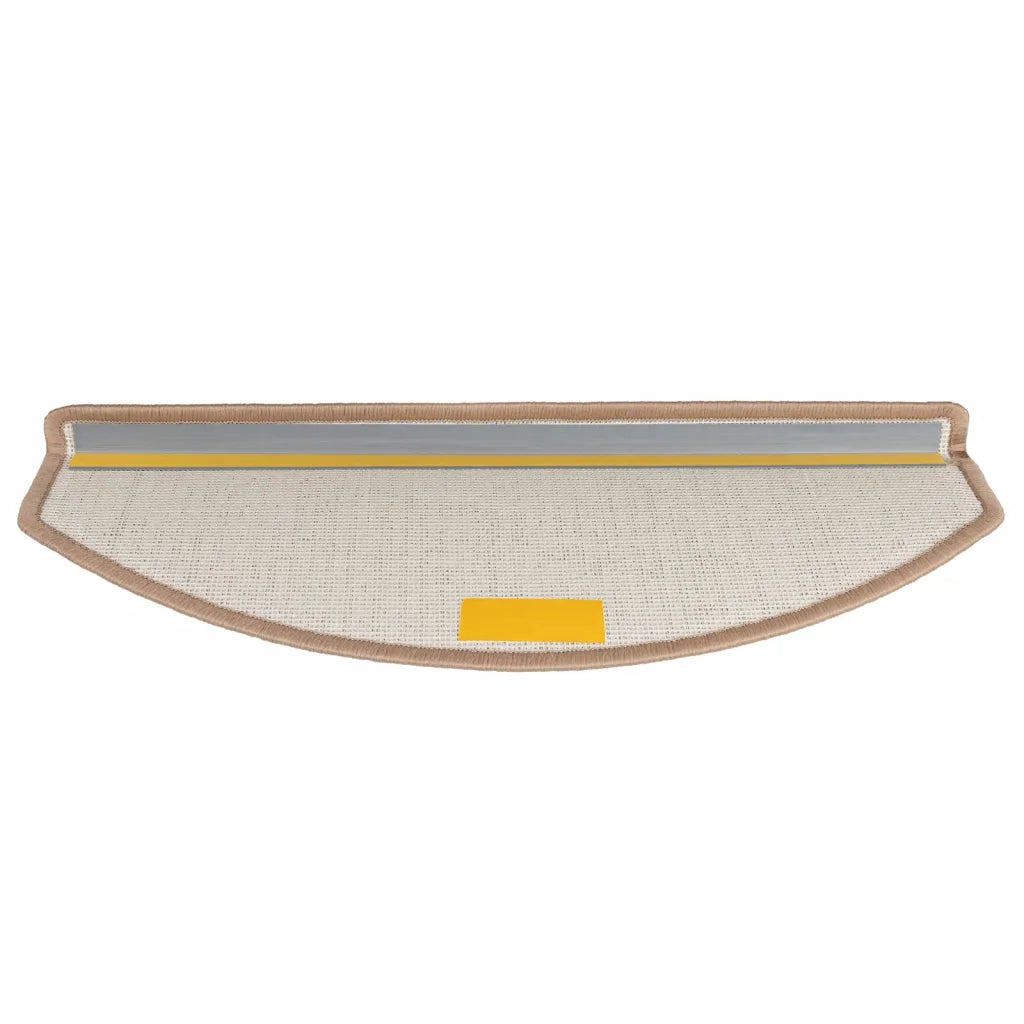 Tapetes de escada 15 peças 65x24x4 cm  claro meio redondo grande