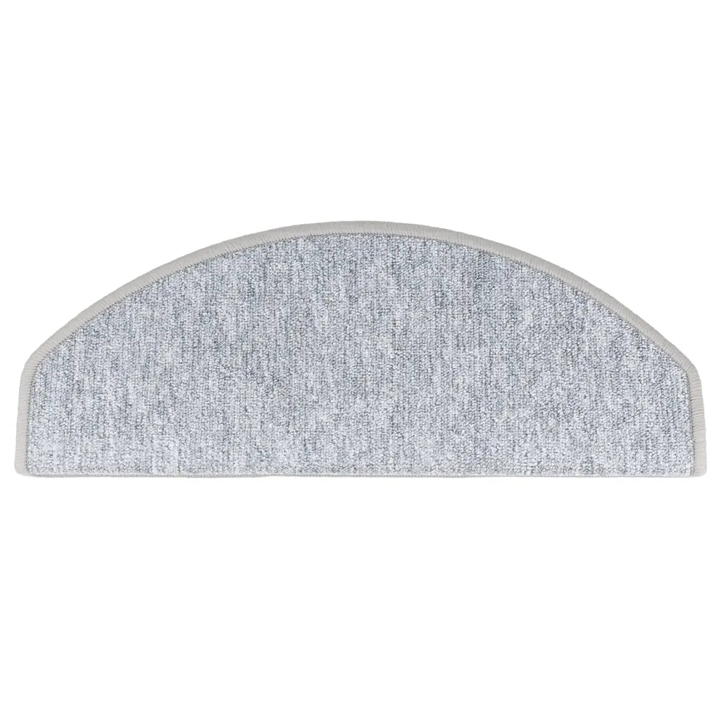 Tapetes de escada 15 pcs 65x24x4 cm cinzento claro