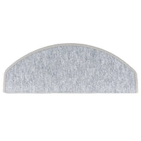 Tapetes de escada 15 pcs 65x24x4 cm cinzento claro