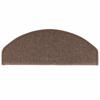 Tapetes de escada 15 peças 65x24x4 cm  café meio redondo grande