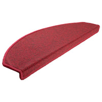 Tapetes de escada 15 peças 65x24x4 cm Vermelhos meio redondo grande