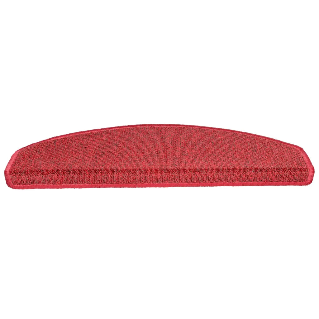 Tapetes de escada 15 peças 65x24x4 cm Vermelhos meio redondo grande