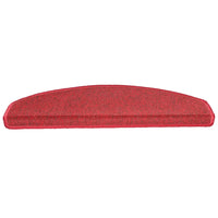 Tapetes de escada 15 peças 65x24x4 cm Vermelhos meio redondo grande
