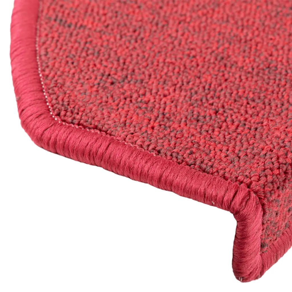 Tapetes de escada 15 peças 65x24x4 cm Vermelhos meio redondo grande
