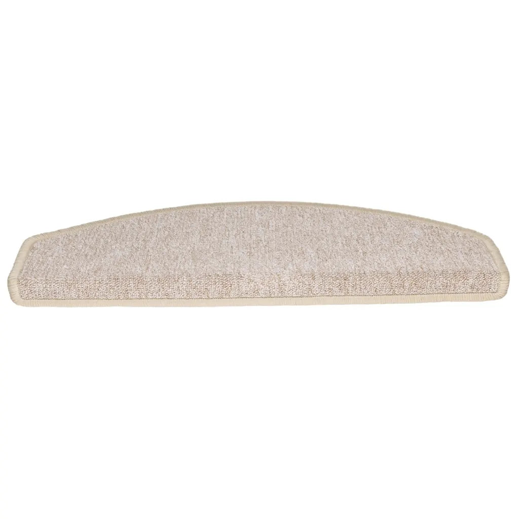 Tapetes de escada 15 peças 65x24x4 cm cinza-claro semicircular grande
