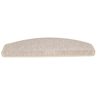 Tapetes de escada 15 peças 65x24x4 cm cinza-claro semicircular grande