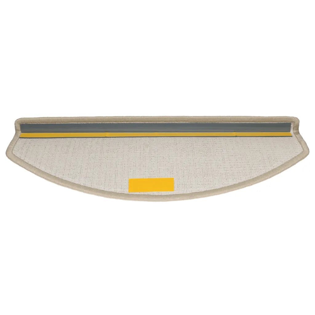 Tapetes de escada 15 peças 65x24x4 cm cinza-claro semicircular grande
