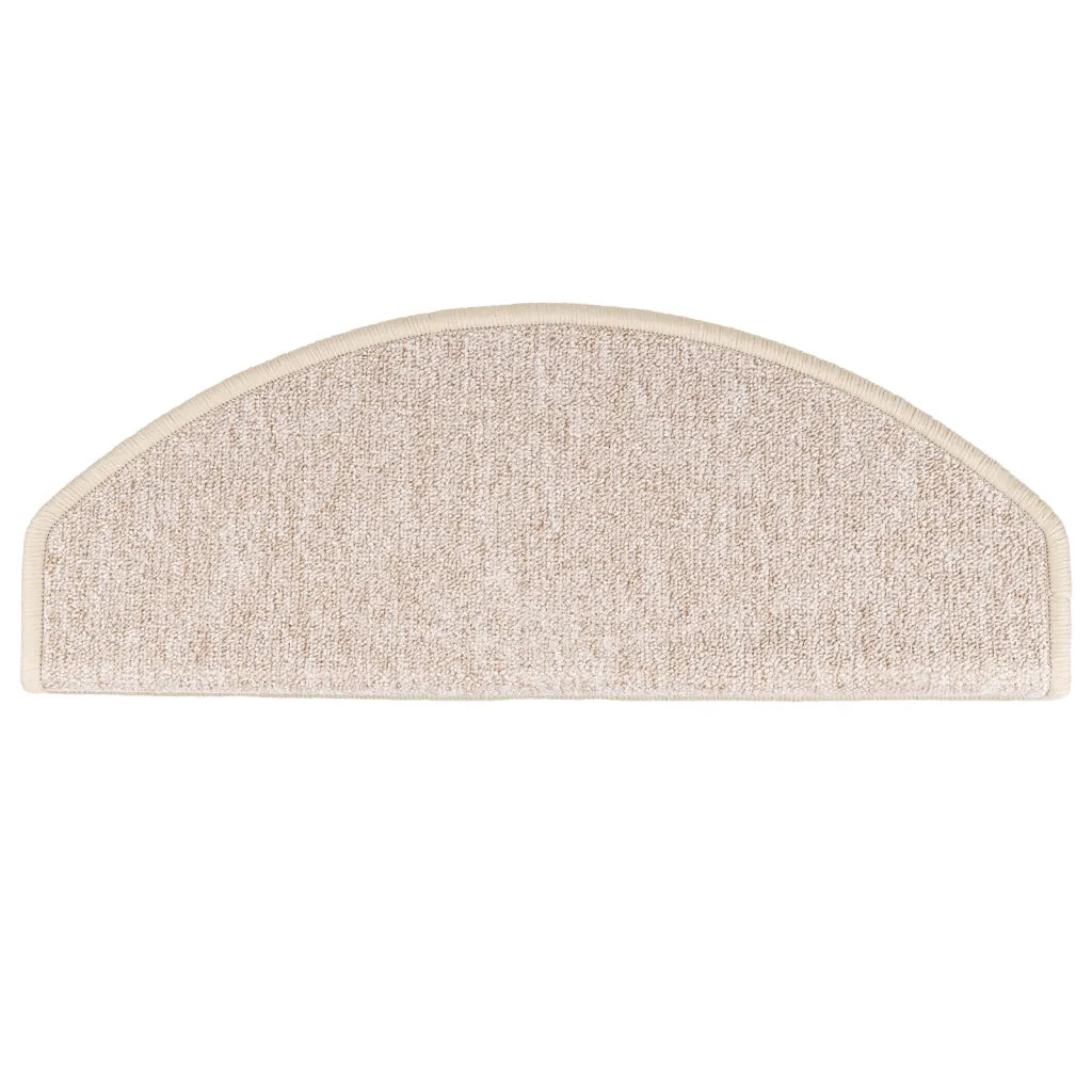 Tapetes de escada 15 peças 65x24x4 cm cinza-claro semicircular grande