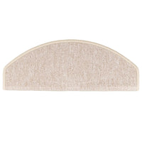 Tapetes de escada 15 peças 65x24x4 cm cinza-claro semicircular grande