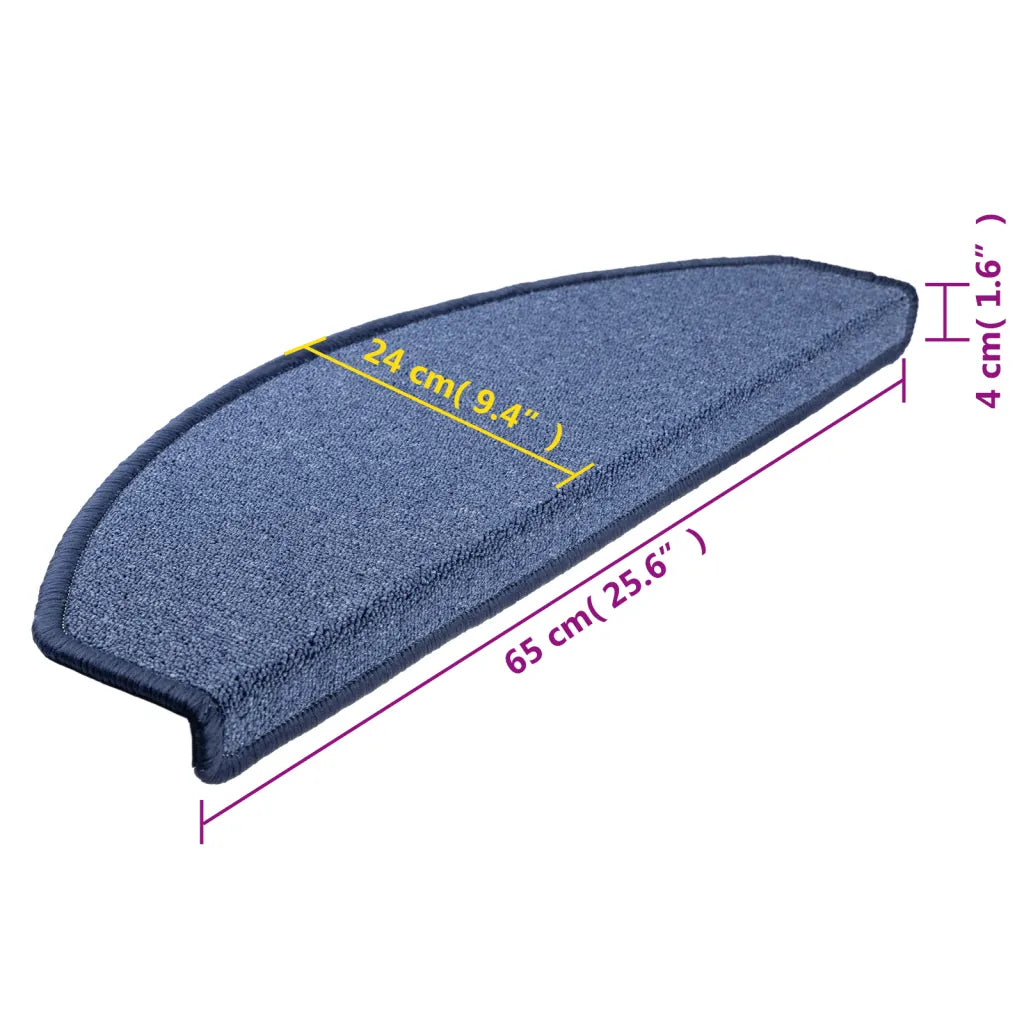 Tapetes de escada 15 pcs 65x24x4 cm