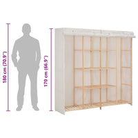 vidaXL Roupeiro 173x40x170 cm tecido branco