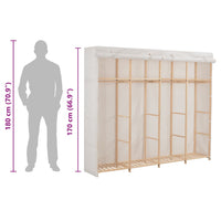 vidaXL Roupeiro 200x40x170 cm tecido branco
