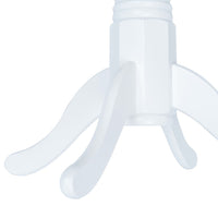 vidaXL Mesa de jantar 106 cm madeira de seringueira maciça branco