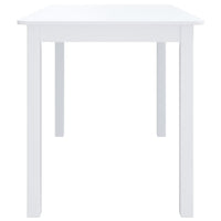 vidaXL Mesa de jantar 114x71x75cm madeira de seringueira maciça branco