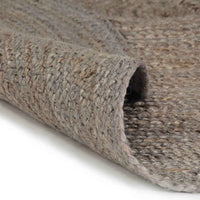 vidaXL Tapete artesanal em juta redondo 90 cm cinzento