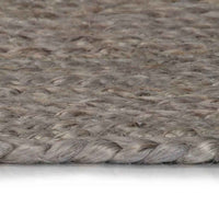 vidaXL Tapete artesanal em juta redondo 90 cm cinzento