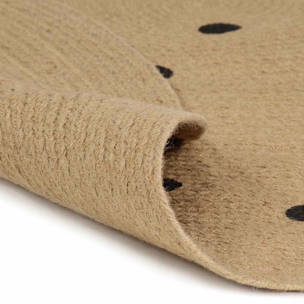 vidaXL Tapete artesanal em juta com impressão pintas 90 cm