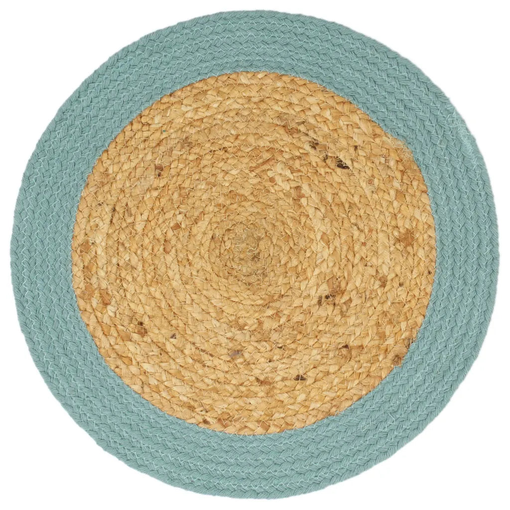 Individuais de mesa 6 pcs juta e algodão 38 cm natural e