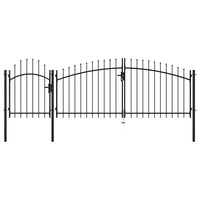 vidaXL Portão de jardim 1,5x4 m aço preto