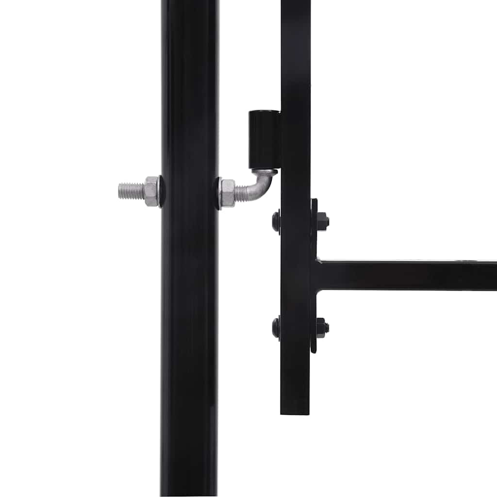 vidaXL Portão de jardim 1,5x4 m aço preto