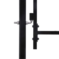 vidaXL Portão de jardim 1,5x4 m aço preto