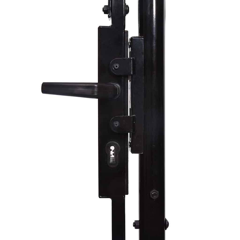 vidaXL Portão de jardim 1,5x4 m aço preto