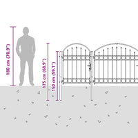 Portão de Cerca de Jardim com Topo Arqueado ASSEN